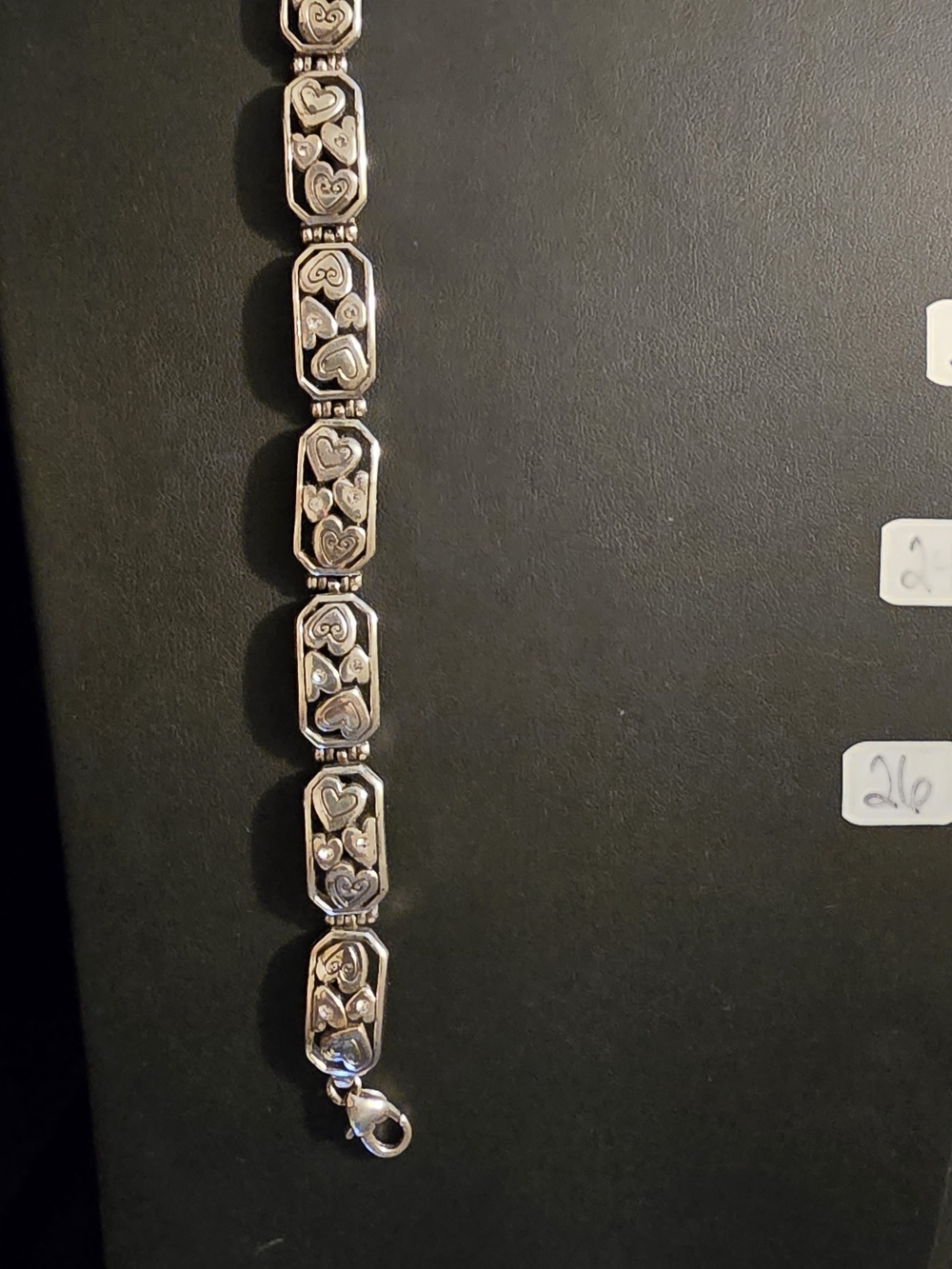 Brighton Retired "Go Lightly" link heart bracelet.